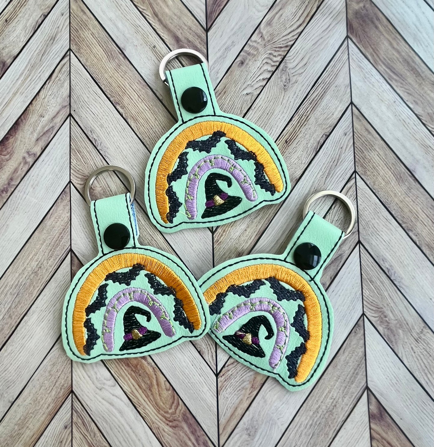 Witch rainbow key chain