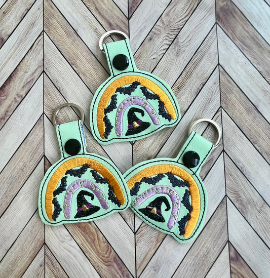 Witch rainbow key chain