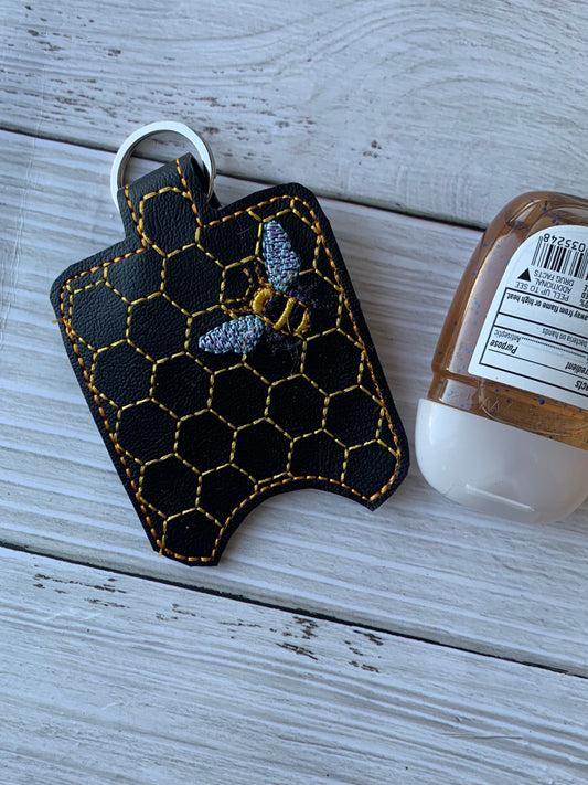 Bee hand sanitizer holder