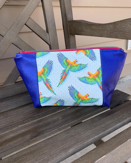 Birds of paradise make up bag