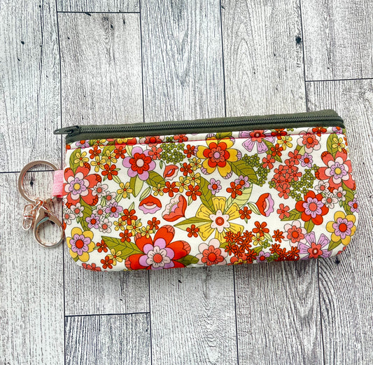 Retro flower sunglass pouch