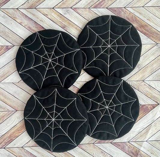 Spider web coasters