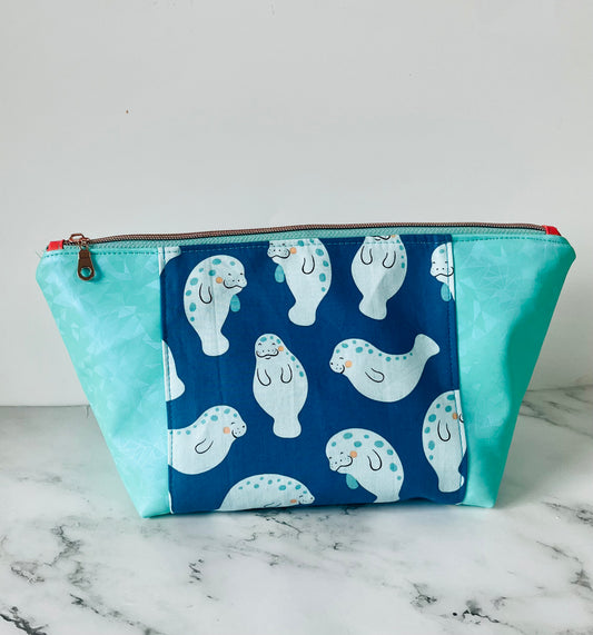 Manatee make up bag