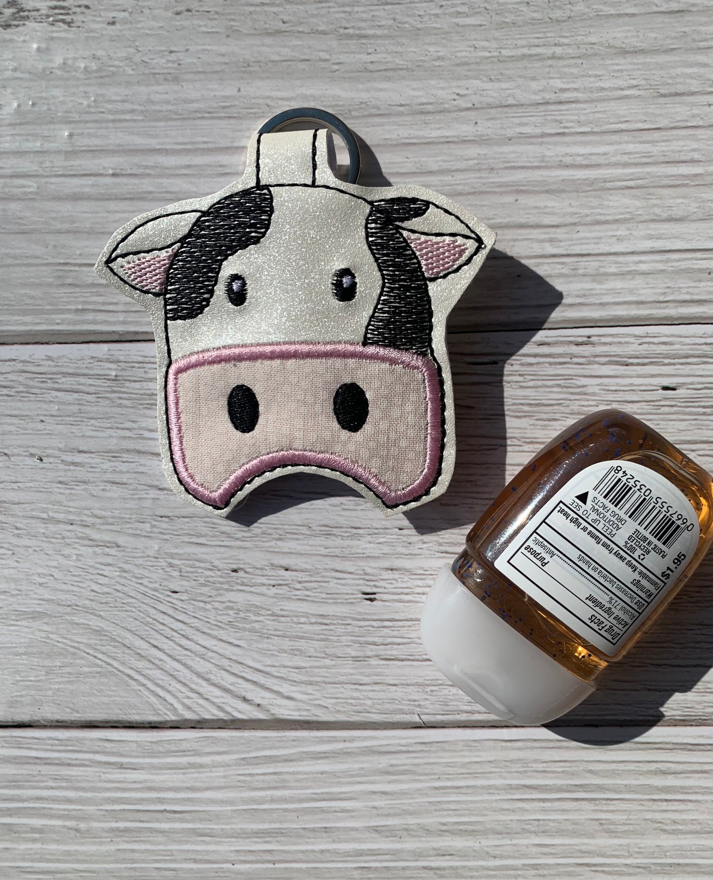 Cow hand sanitizer holder