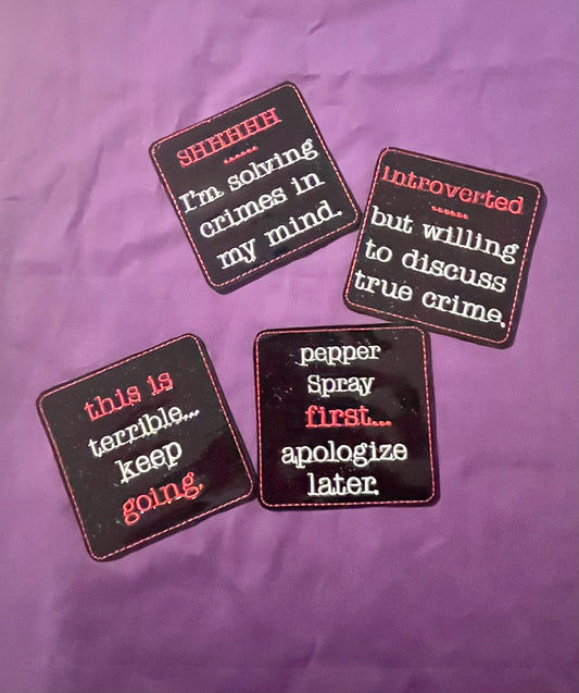 True crime coasters